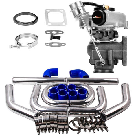 Universal Turbo T3 Turbocompressore + 2.5" Intercooler Piping Pipe hose kits (1/5)