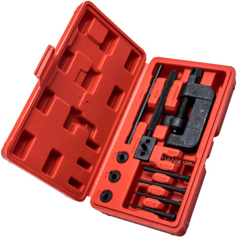 Motorcycle OHV Cam Chain Breaker Breaking Rivet Press Riveting Tool Kit (1/5)