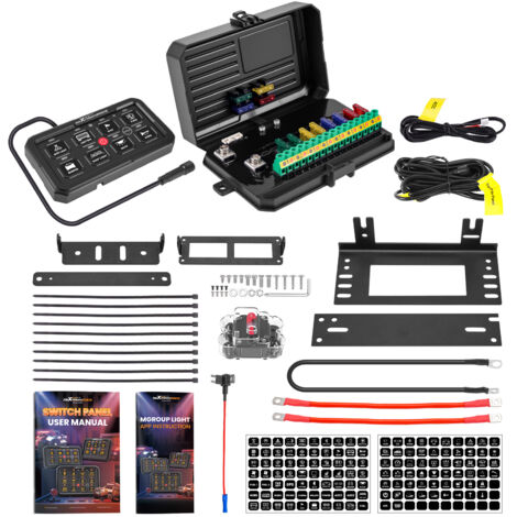 Pannello Comandi Touch 8 Gang RGB Universale For UTV ATV SUV Truck Barca 720W (1/5)