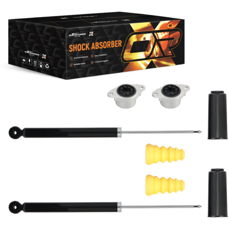2 ammortizzatori + cuscinetto + kit protezione posteriore for Ford Fiesta 6