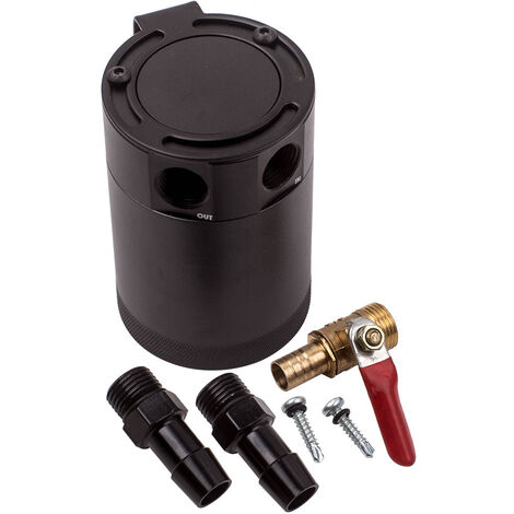 Separatore Olio Motore Universale Catch Can Con Filtro E Tubi – Serbatoio In PVC Per Purificare I Vapori