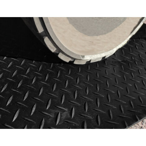 Pavimento PVC Pavimento Gomma Industrial 1mm Design Striato Nero Misura 100X300 CM