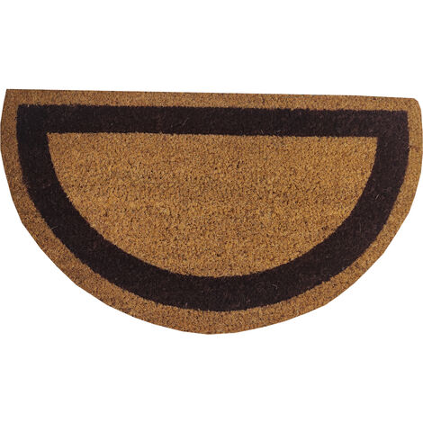 Zerbino 100% Fibra Cocco Fondo Antiscivolo Mantovana Mezzaluna Marrone 30X55CM