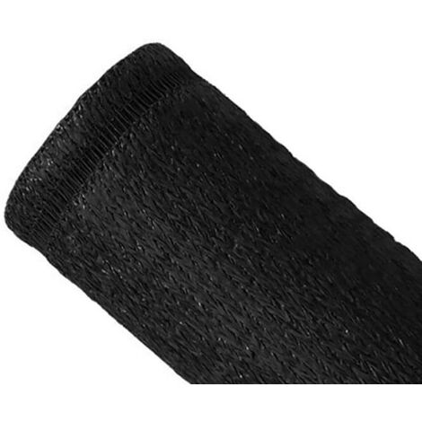 Maillestore – Brise-vue occultant 1m x 5m – PEHD hydrophobe 230g/m² – Installation facile avec boutonnières – Couleur noir