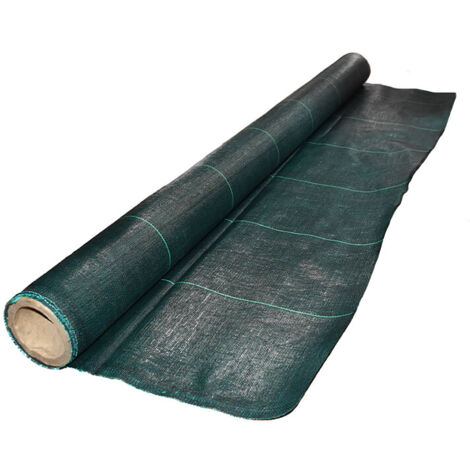 Maillestore – Toile de paillage verte 130g/m² – 2.10m x 100m – Empêche la pousse des mauvaises herbes – Favorise l'humidité du sol
