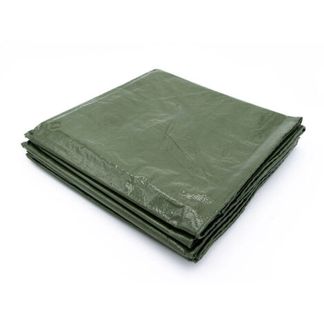 Bâche de protection 250g avec oeillets - Vert 15m x 10m Vert (1/2)