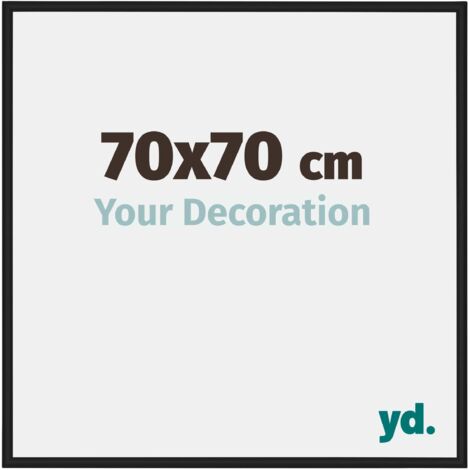 yd. - Cadre photo 70x70 - Noir Brillant - Aluminium - Miami (1/5)