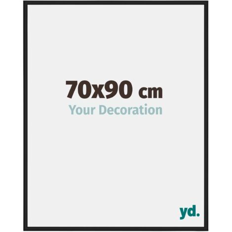 yd. - Cadre photo 70x90 - Noir Brillant - Aluminium - Miami (1/5)