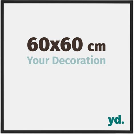yd. - Cadre photo 60x60 - Noir Brillant - Aluminium - Miami (1/5)