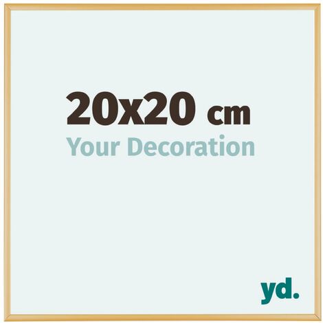 Your Decoration - 20x20 cm - Cadres Photos en Aluminium Avec Verre acrylique - Anti-Reflet - Excellente Qualité - Or Vintage - Cadre Decoration Murale - Austin.