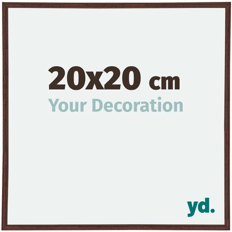 Your Decoration - 20x20 cm - Cadres Photos en Plastique Avec Verre Plexiglas - Excellente Qualité -Brun - Cadre Decoration Murale - Annecy.
