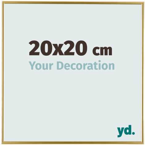 yd. - Cadre photo 20x20 - Or - Plastique - Evry