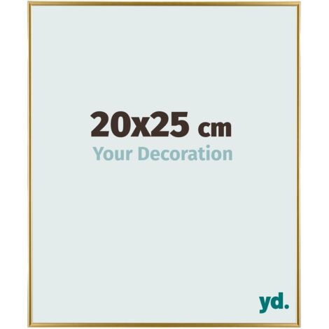 Your Decoration - 20x25 cm - Cadre Photo en Plastique Avec Verre acrylique - Anti-Reflet - Excellente Qualité - Or - Cadre Decoration Murale - Evry.