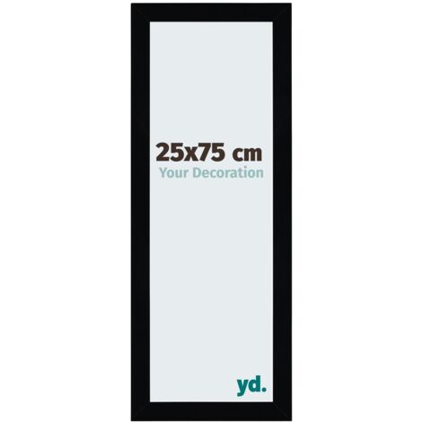yd. - Cadre photo 25x75 - Noir Brillant - MDF - Mura