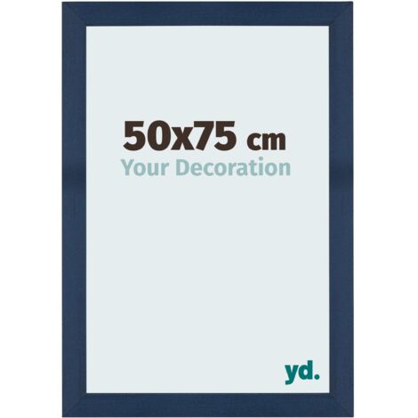 yd. - Cadre photo 50x75 - Bleu Fonce Patine - MDF - Mura