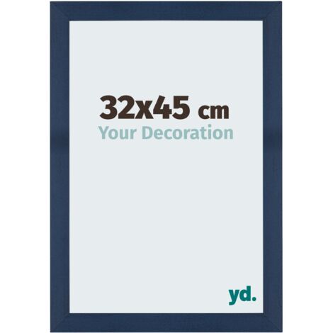 yd. - Cadre photo 32x45 - Bleu Fonce Patine - MDF - Mura