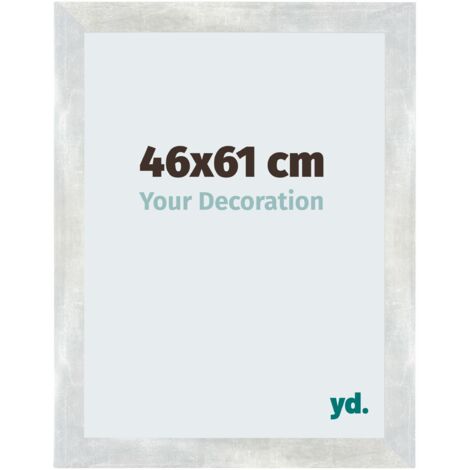 yd. - Cadre photo 46x61 - Argent Brillant Vintage - MDF - Mura