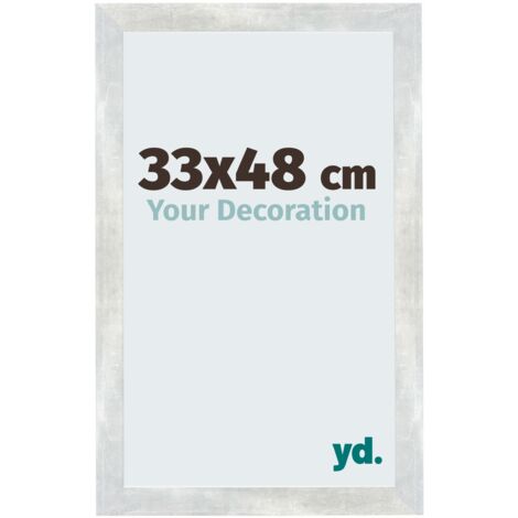 yd. - Cadre photo 33x48 - Argent Brillant Vintage - MDF - Mura