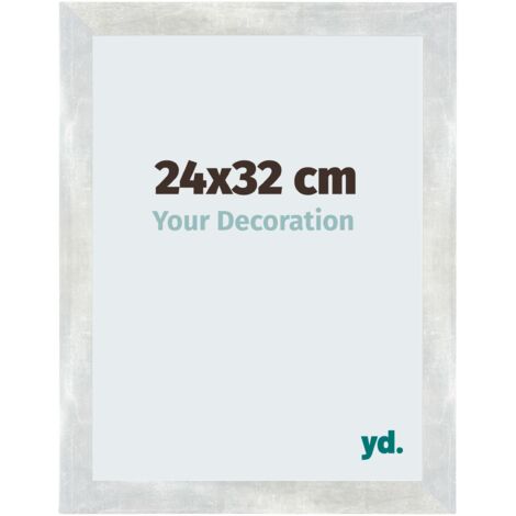 yd. - Cadre photo 24x32 - Argent Brillant Vintage - MDF - Mura
