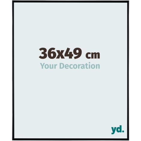 yd. - Cadre photo 36x49 - Noir Brillant - Plastique - Evry