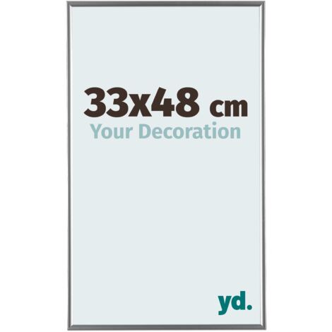 yd. - Cadre photo 33x48 - Argent Brillant - Plastique - Evry