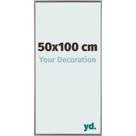 yd. - Cadre photo 50x100 - Argent Brillant - Plastique - Evry