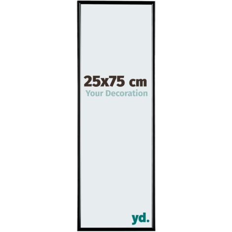yd. - Cadre photo 25x75 - Noir Brillant - Plastique - Evry