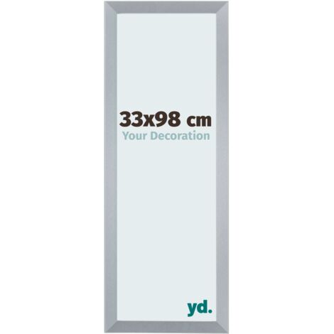 yd. - Cadre photo 33x98 - Argent Brillant - MDF - Catania (1/5)