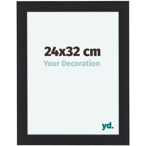 yd. - Cadre photo 24x32 - Noir Grain de Bois - MDF - Como (1/5)
