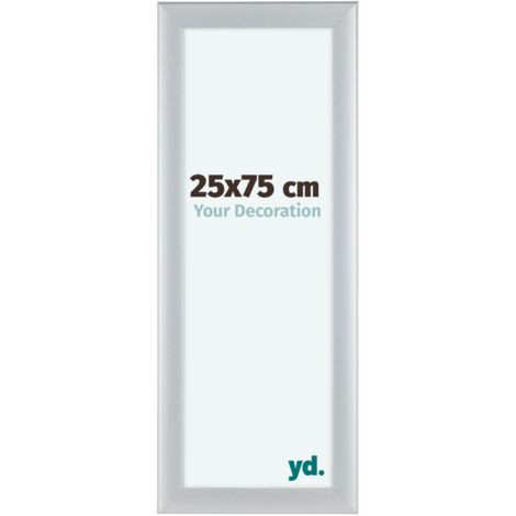 yd. - Cadre photo 25x75 - Argent Mat - MDF - Como (1/5)