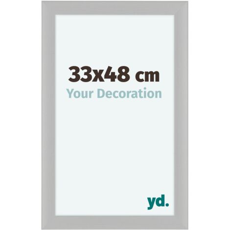 yd. - Cadre photo 33x48 - Blanc Grain de Bois - MDF - Como (1/5)