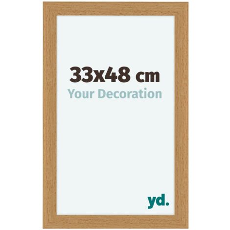 Cadre Photo 33x48 cm - Aluminium - Brossé - MDF - Como
