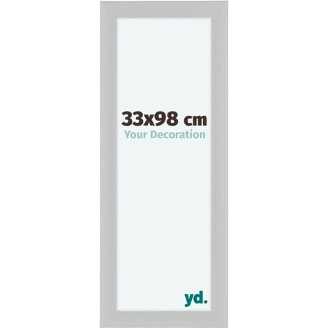 yd. - Cadre photo 33x98 - Blanc Grain de Bois - MDF - Como (1/5)