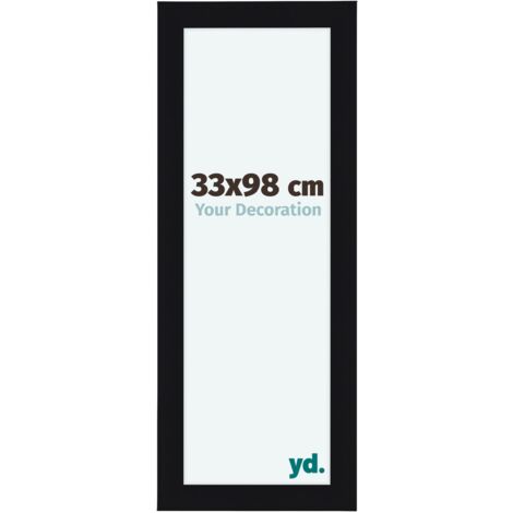 yd. - Cadre photo 33x98 - Noir Brillant - MDF - Como (1/5)