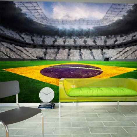 Papier Peint Adhésif 3D Stade Allianz Arena - Mural Autocollant - Décoration Murale