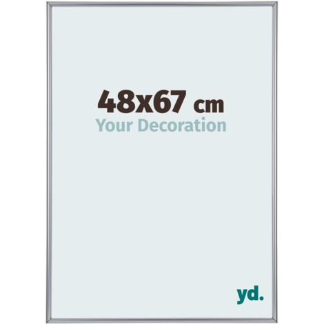 yd. - Cadre photo 48x67 - Argent Brillant - Plastique - Annecy