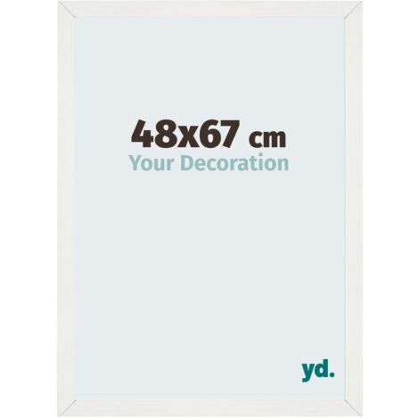 yd. - Cadre photo 48x67 - Blanc Patine - MDF - Mura