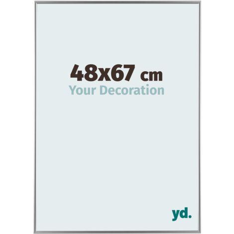 yd. - Cadre photo 48x67 - Argent Brillant - Plastique - Evry