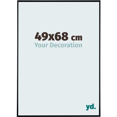 yd. - Cadre photo 49x68 - Noir Brillant - Plastique - Evry