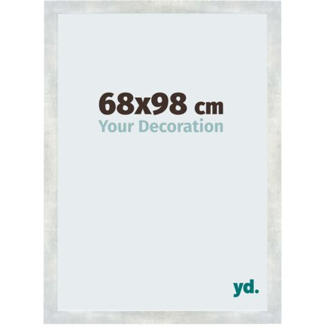 yd. - Cadre photo 68x98 - Argent Brillant Vintage - MDF - Mura