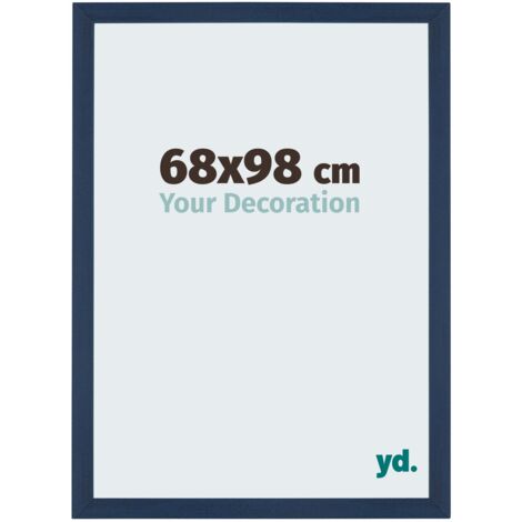 yd. - Cadre photo 68x98 - Bleu Fonce Patine - MDF - Mura