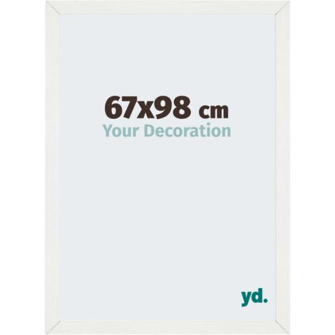 yd. - Cadre photo 67x98 - Blanc Patine - MDF - Mura