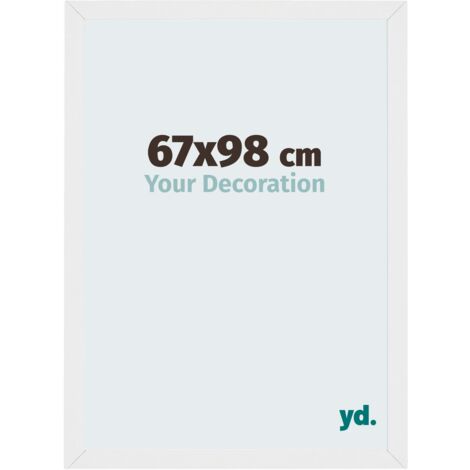 yd. - Cadre photo 67x98 - Blanc Brillant - MDF - Mura