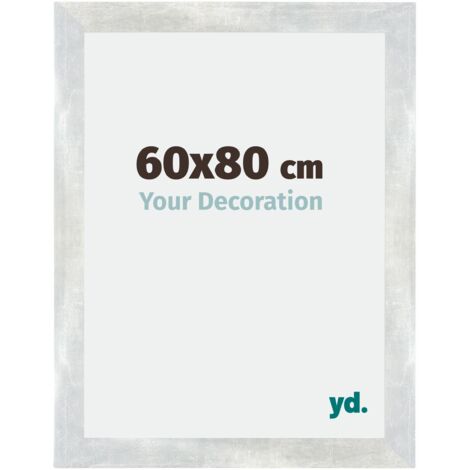 Cadre Puzzle 60x80 cm - cm - Argent Brillant Vintage - MDF - Mura. (1/5)