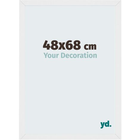 Cadre Puzzle 48x68 cm - Blanc Brillant - MDF - Mura. (1/5)