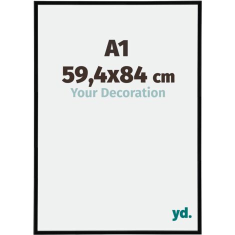Cadre Puzzle A1 - 59.4x84 cm - Noir Très Brillant - Plastique - Annecy. (1/5)