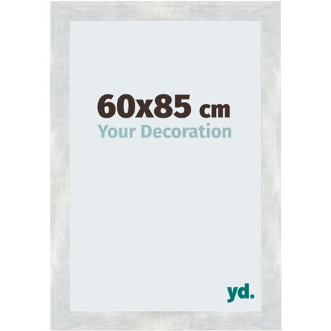 Cadre Puzzle 60x85 cm - Argent Brillant Vintage - MDF - Mura. (1/5)