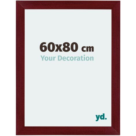 Cadre Puzzle 60x80 cm - cm - Vin Rouge Patiné - MDF - Mura. (1/5)