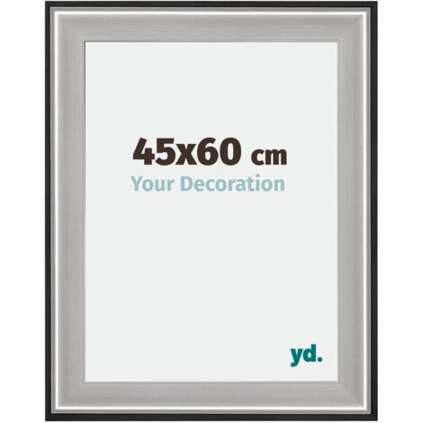 Cadre Puzzle 45x60 cm - Noir Argent Poli - Bois - Birmingham. (1/5)