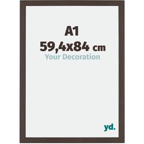 Cadre Puzzle A1 - 59.4x84 cm - Chêne Foncé - MDF - Mura. (1/5)